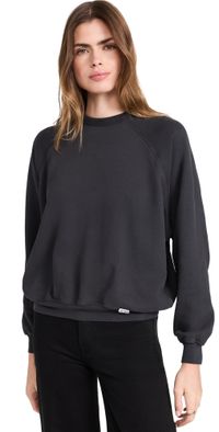 MOTHER The Biggie Concert Sweatshirt Faded Black L