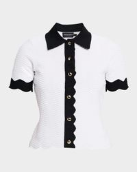 Lyric Knit Button-Front Top