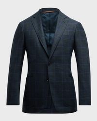 Men's Wool Windowpane Sport Coat