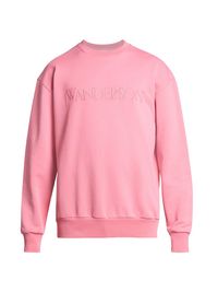 Men's Logo-Embroidered Crewneck Sweatshirt - Pink - Size XL