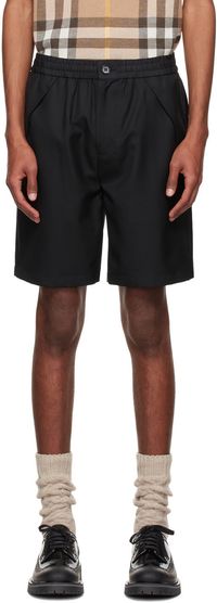 Burberry Short noir en laine