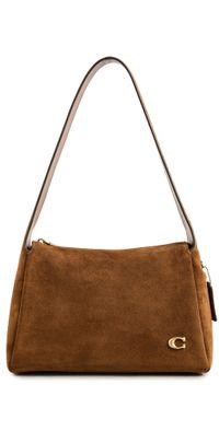 Coach Suede Lola Shoulder Bag B4/Warm Brown One Size