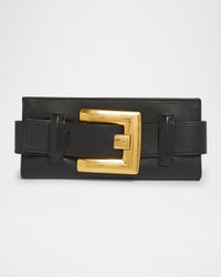 Anthem Belted Pouch Bag in Calfskin