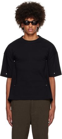 Karmuel Young Black Square Second Skin XY-Plane Vacuum T-shirt
