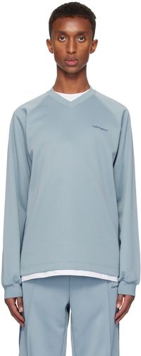 Carhartt Work In Progress Blue Bolan V-Neck Sweatshirt