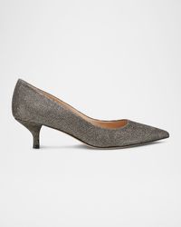 Stuart Metallic Kitten Pumps