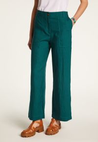 Maison Montagut - Pantalon en lin - Taille XL - Vert