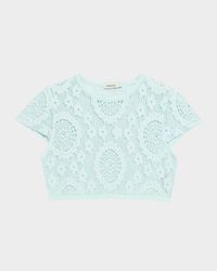 Lidie Open-Knit Crop Top