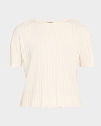 Pointelle Short-Sleeve Tee