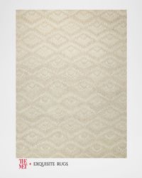 Bargello Hand-Tufted Beige Rug, 6' x 9'