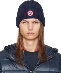 Canada Goose Navy Rib Beanie
