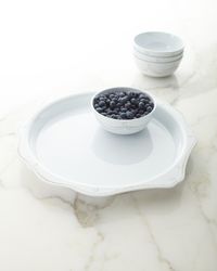 Berry & Thread Melamine 17" Round Platter - Whitewash