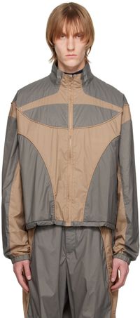 MISBHV Beige Jordan Barrett Edition Paneled Track Jacket
