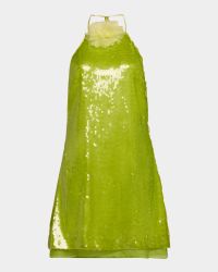 Micky Sequined Halter Mini Dress