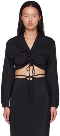 Christopher Esber Black Viscose Long Sleeve T-Shirt
