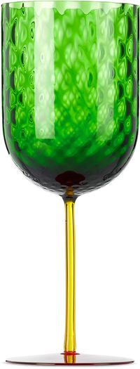 Dolce&Gabbana Green Carretto Red Wine Glass