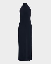 Halter Turtle Side Slit Gown