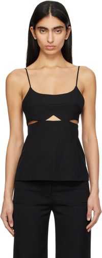 Victoria Beckham Black Cut-Out Camisole