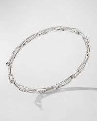 4mm Stax Chain Link Bracelet in 18K White Gold