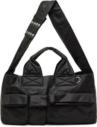 OPEN YY Black Oil Skin Venti Satchel