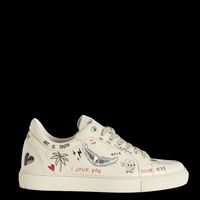 Zadig&voltaire - Baskets basses en cuir effet vintage - Taille 41 - Gris