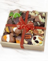Premium Belgian Chocolate Dipped Fruit and Mendiant Gift Tray