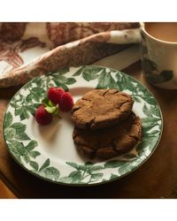 Arbor Green Rimmed Salad Plates, Set of 4