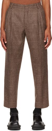 Dries Van Noten Brown Pleated Trousers