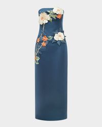 Rayna Applique Floral Bustier Maxi Dress