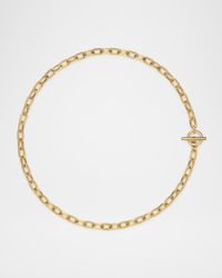 Madison Necklace with Toggle in 18K Gold, 6mm, 18"L