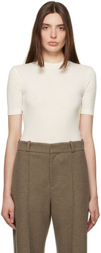 GIA STUDIOS Off-White Crewneck Bodysuit