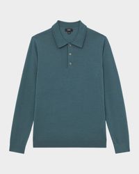 Men's Trafford Merino Wool Long-Sleeve Polo Shirt