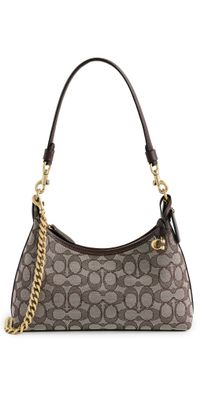 Coach Signature Jacquard Juliet Shoulder Bag 25 Oak Maple One Size