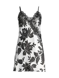 Women's Mantilla Printed Slip Dress - Alabaster Combo - Size XL