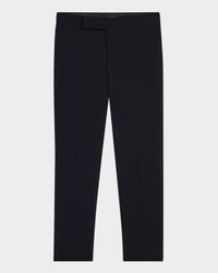 Men's Flat-Front Creased Trousers