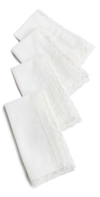 LoveShackFancy Victorian Napkin Set White One Size