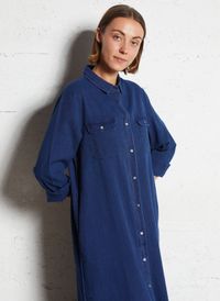 Bella Jones - Robe chemise droite boutonnée - Taille 3 - Bleu