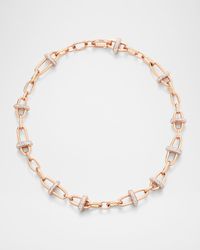 Iconica 18K Rose Gold Diamond Banded Chain Necklace