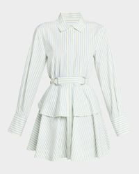Katherine Belted Button-Front Mini Dress