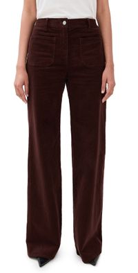 Nili Lotan Florence Corduroy Pants Merlot 12