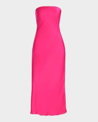 Shauna Strapless Cowl-Back Midi Dress