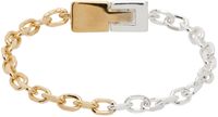 Bottega Veneta Bague doré et argenté en chaine