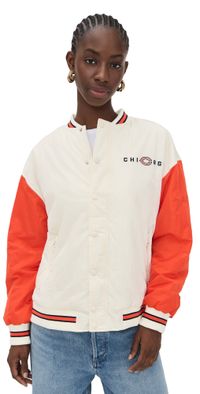 Terez Bears Colorblock Bomber Jacket Bears Sugar Swizzle/Orange XS