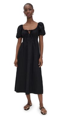 FAITHFULL Brigitte Midi Dress Black 8