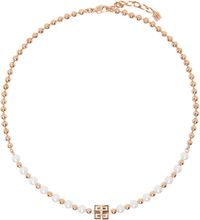Givenchy Collier doré rose à perles et à breloque à logo 4G