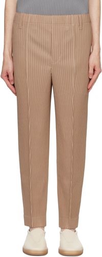 HOMME PLISSÉ ISSEY MIYAKE Beige Compleat Trousers
