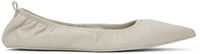 St. Agni White Pointed Toe Ballerina Flats