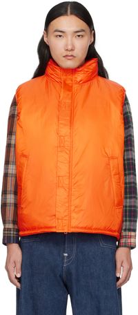 BEAMS PLUS Orange MIL Puff Version 2 Ripstop Vest