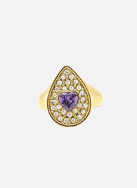 Aec Paris - Bague large leonor - Taille 58 - Violet