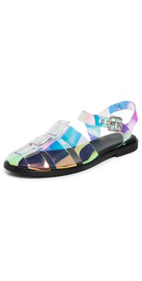 Freda Salvador Sera Sandals Iridescent PVC 5.5